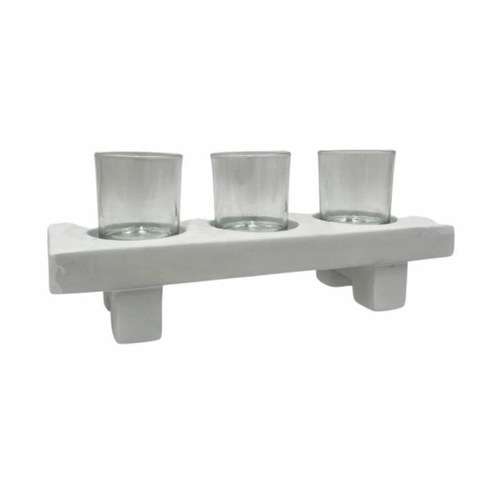 Lanterns & Candle Holders |  Atlantis Tealight Holder White Homewares Lanterns & Candle Holders