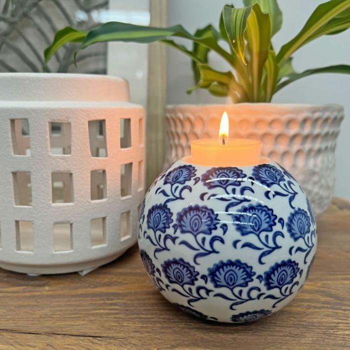 Lanterns & Candle Holders |  Oriental Tealight Holder Homewares Blue