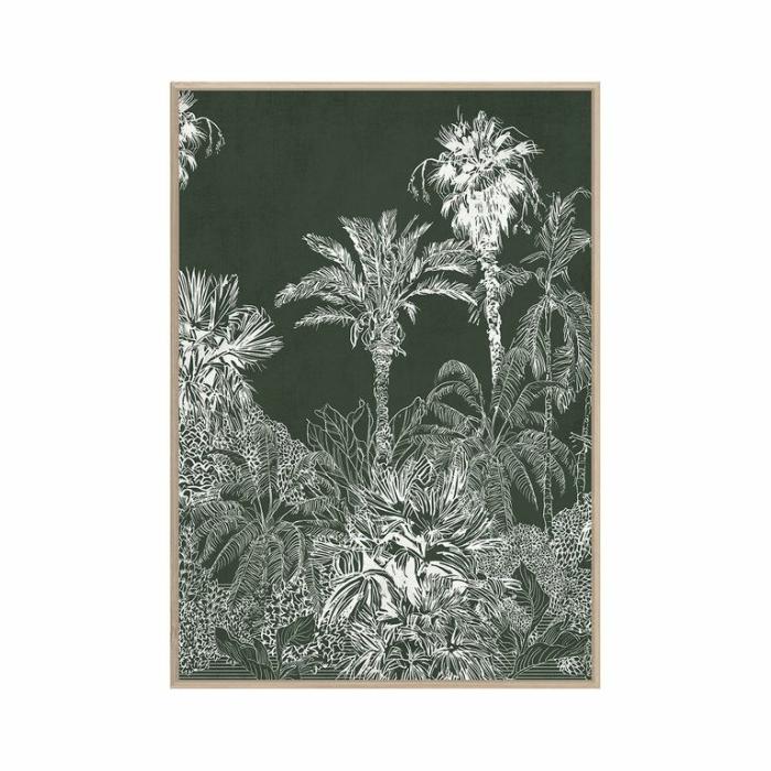 Wall Decor |  Canvas Tropical B Homewares Dark Charcoal