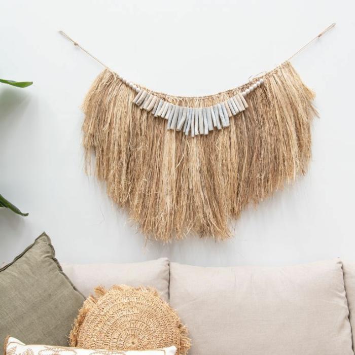 Wall Decor |  Lucia Raffia Wall Hanging Homewares Natural