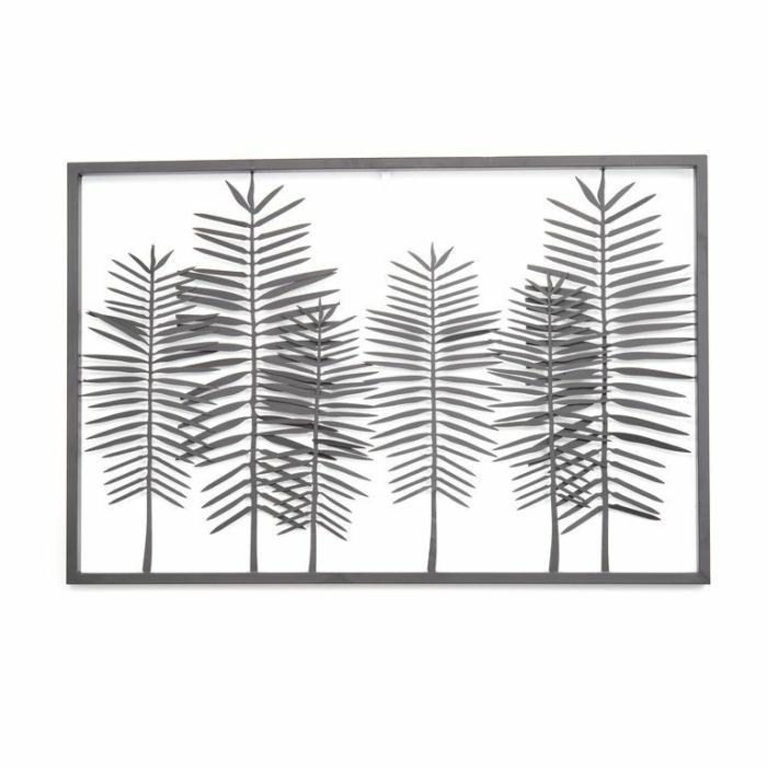 Wall Decor |  Pine Tree Metal Wall Art Homewares Black