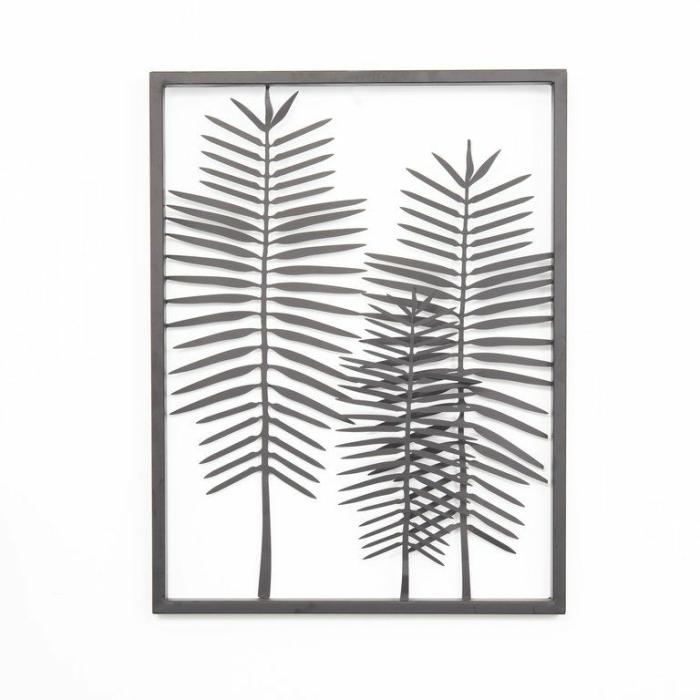 Wall Decor |  Pine Tree Metal Wall Art Homewares Black