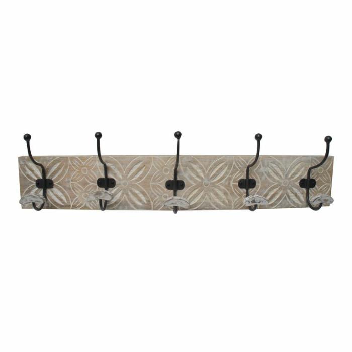 Wall Decor |  Tiana 5 Hook Wall Hanger Homewares Natural