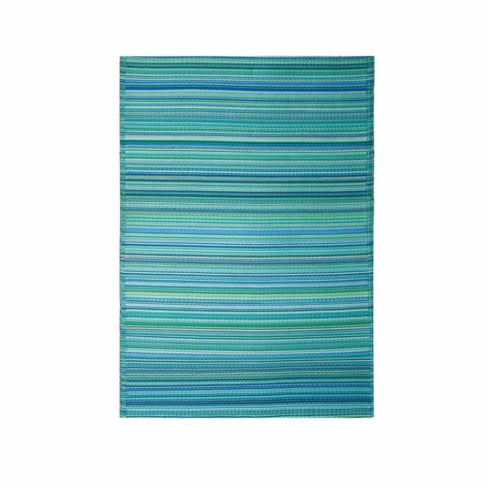 Doormats & Rugs |  Cancun Outdoor Mat Aqua Doormats & Rugs Blue