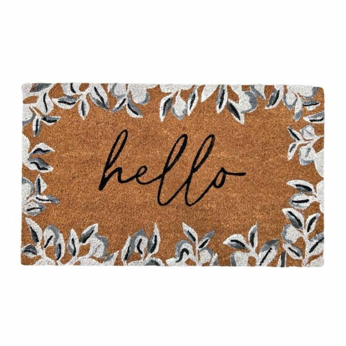 Doormats & Rugs |  Hello Classic Floral Doormat Doormats & Rugs Doormats & Rugs