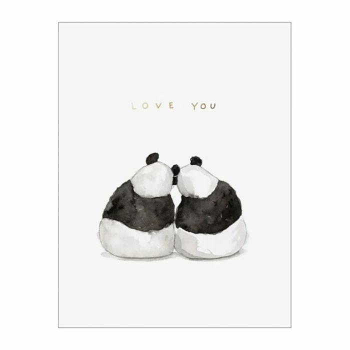 Home Accessories |  Panda Pair Foil Greeting Card Home Accessories Home Accessories