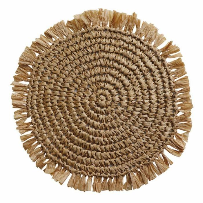 Home Accessories |  Fringe Natural Placemat Round Home Accessories Home Accessories