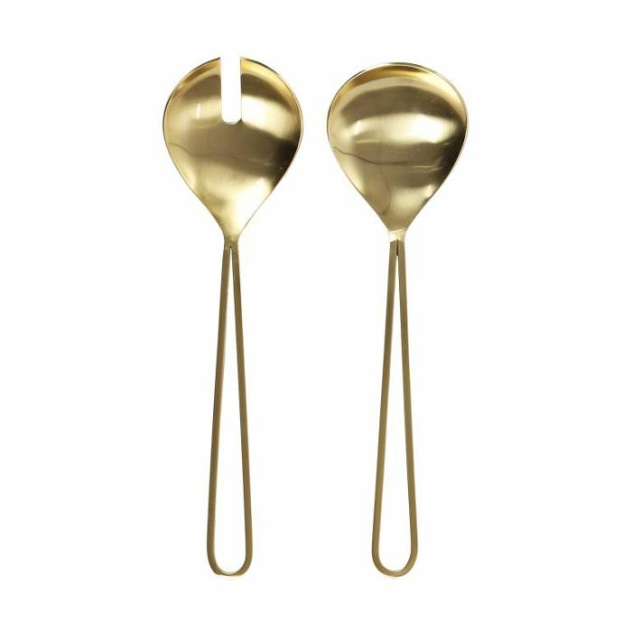 Home Accessories |  Salad Servers Gold Set Home Accessories Gold