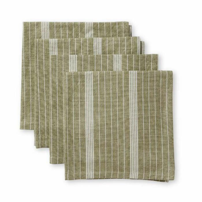 Home Accessories |  Abel Green Stripe Napkin Set Of 4 Home Accessories Home Accessories