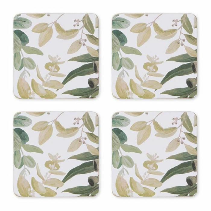 Home Accessories |  Franklin Green Sq Coaster Set Of 4 Home Accessories Home Accessories